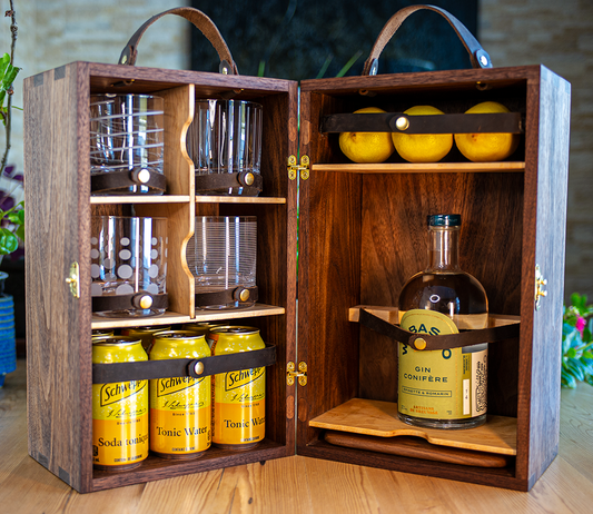Walnut & Maple Gin Box